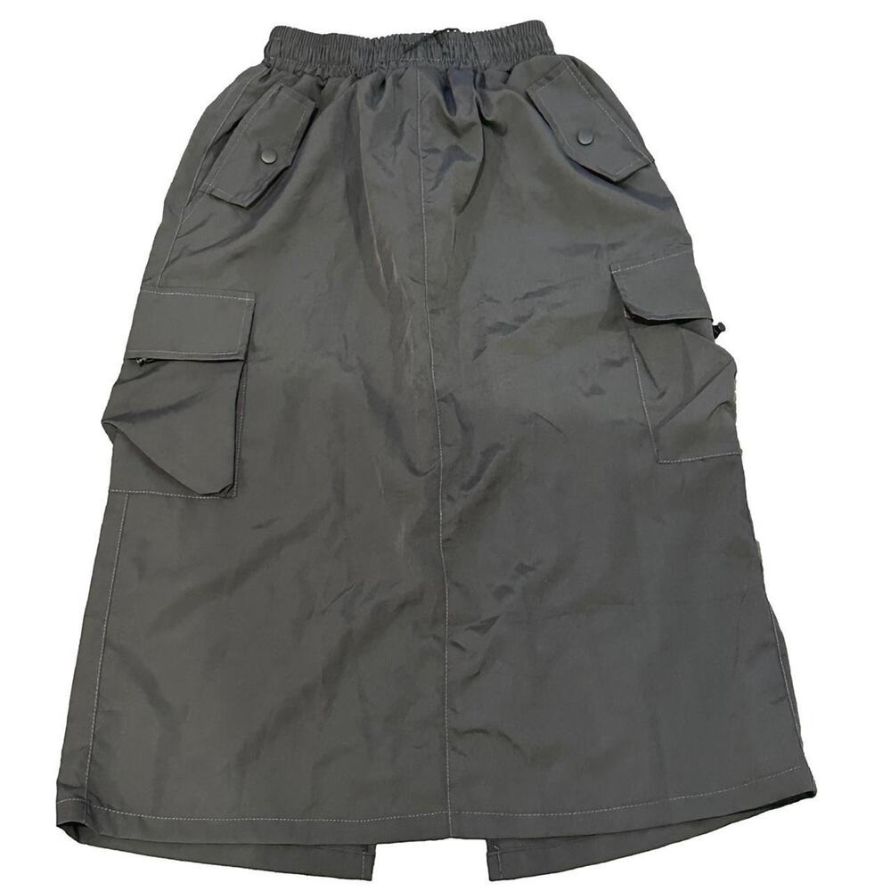 Grey Midi Cargo Skirt, Medium